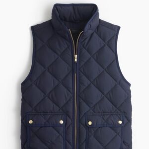 J. Crew Dark Blue Quilted Vest with Metallic Zipper
New without tags condition!